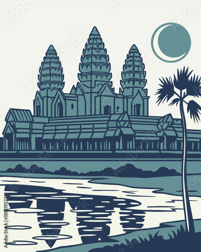 Angkor Wat Blue Hour – Spiritual Twilight Temple Landscape