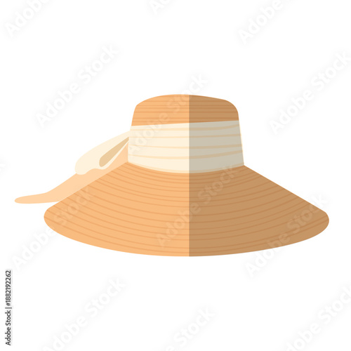 Summer woman hat illustration