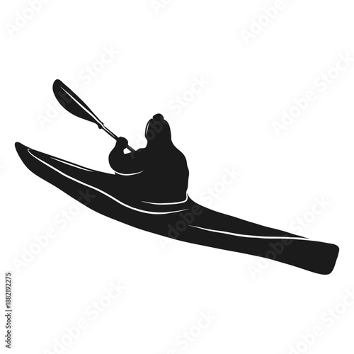 Awesome kayak silhouette
