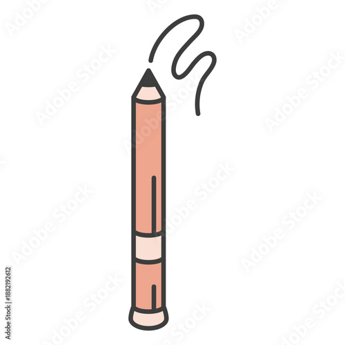 Pencil eyeliner illustration