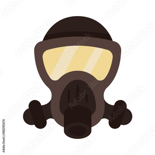 Gas mask colorful flat