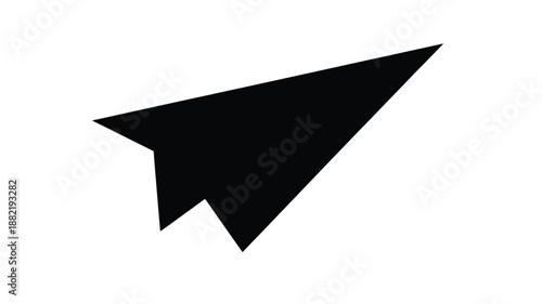 A striking image of a black paper airplane a beautiful silhouette