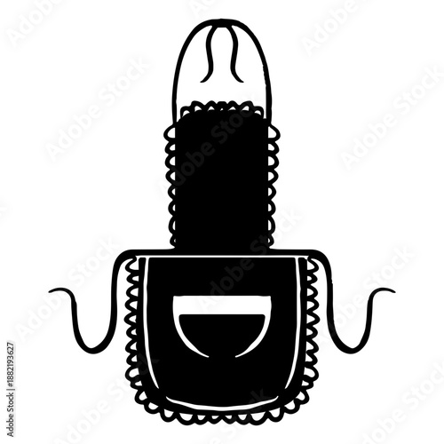 Kitchen apron pocket black