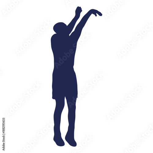 Basketball jump shot silhouette