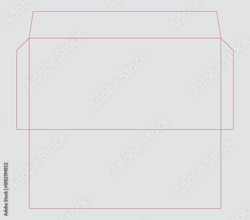 Red template for 10 inch envelope
