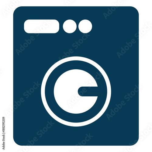 Washing machine laundry blue