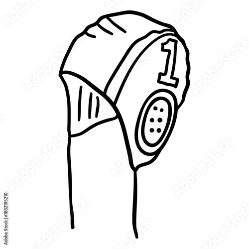 Waterpolo cap straps stroke