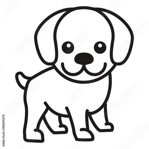 Stroke cute dog © Vexels