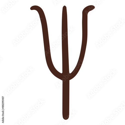 Psi greek letter illustration