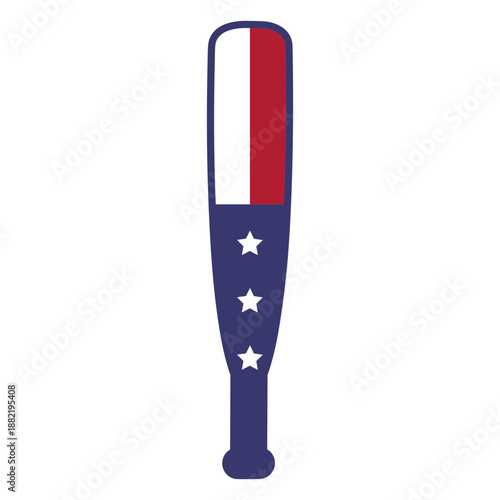 Usa flag in bat flat