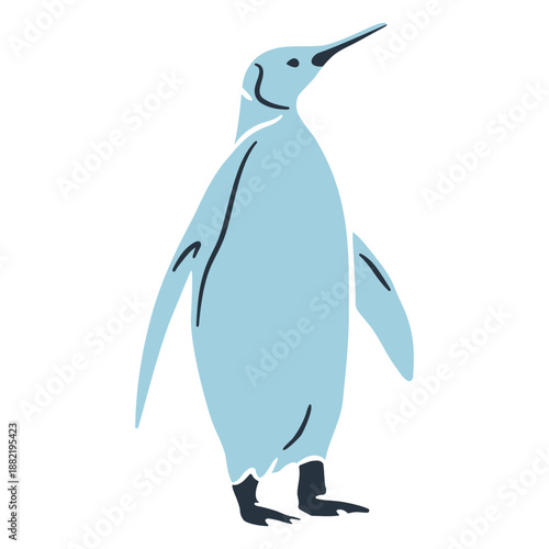 Doodle penguin illustration