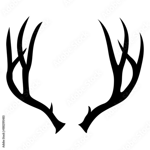 Large deer antler silhouette