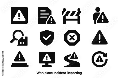 Scan optional workplace squares safety frame hazard icon vector event geometry no