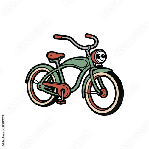 Cute Vintage Bicycle Logo Design