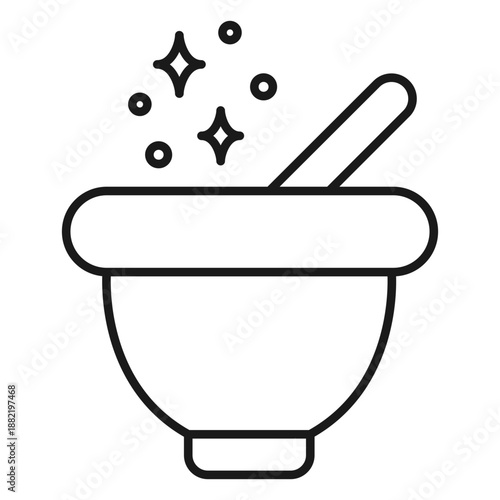 Magician mixing pot stroke