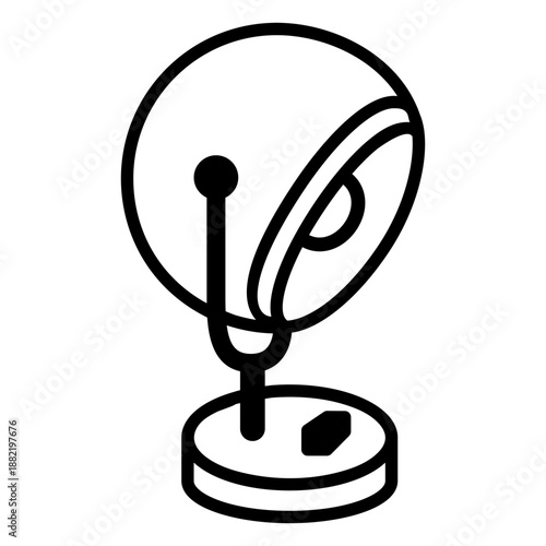 Furniture pop art table lamp globe stroke