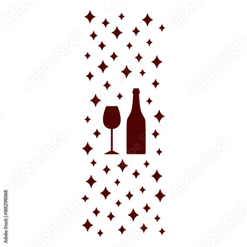 Wine glass and bottle pattern