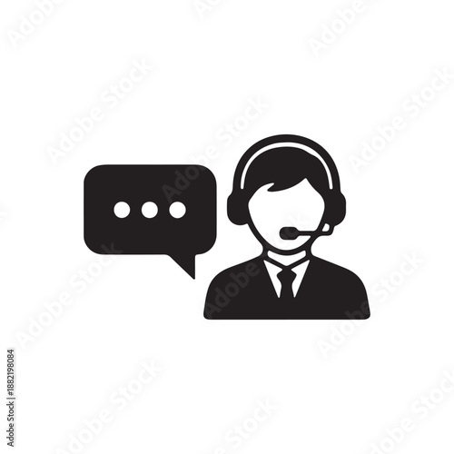 Customer Support Icon on white back ground