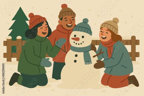 Vector labels simple letters any style building snowman geometric icon no characters