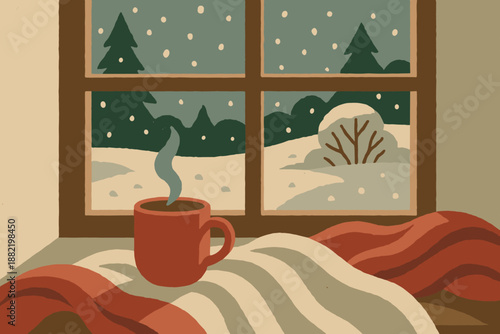 Vector minimal any chinese morning modern no letters full digital winter serenity