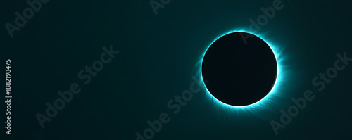 Blue Eclipse Wallpaper with Turquoise Light