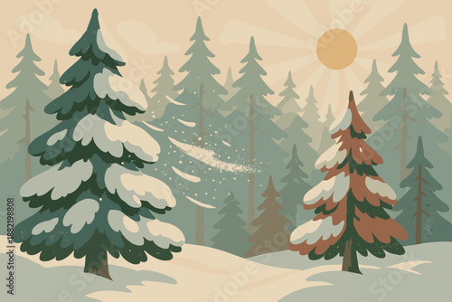 No icon minimal bubbles snowy negative cyrillic serenity vector text pine typography