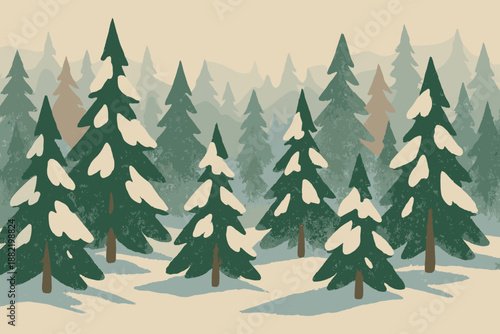 Pine speech icon numbers modern sustainable no vector forest text snowy marks