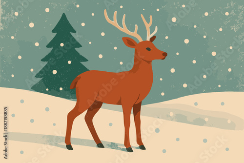 Captions product no winter icon chinese vector text clean deer serenity cyrillic