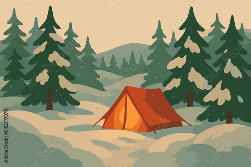 Text no warm labels camp numbers typography snowy negative vector speech serenity