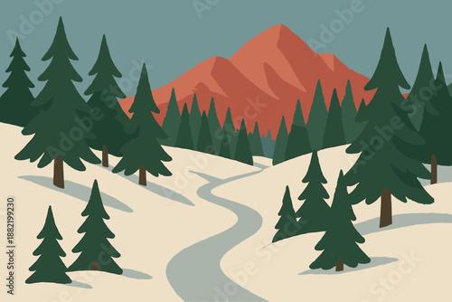 No cyrillic icon emojis vector mountain models winter sustainable cohesive trail labels