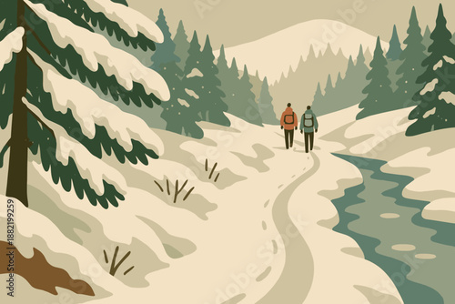 Colors style trail snowy illustration vector no winter emojis icon flat warm