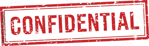 Confidential stamp mark on white background