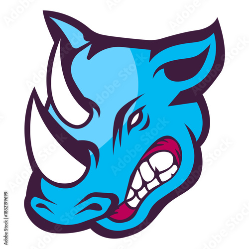 Angry rhino logo