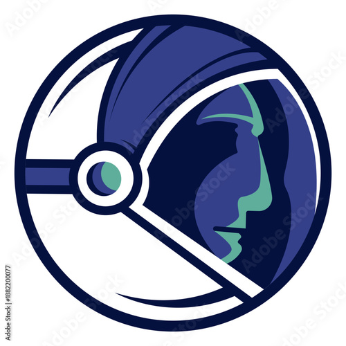 Astronaut helmet logo
