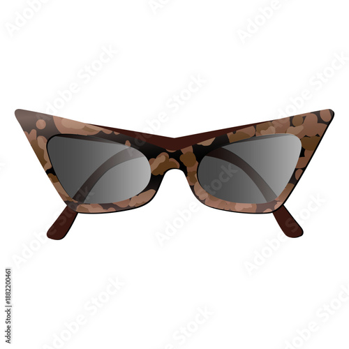 Cat eye fashionable sunglasses glossy