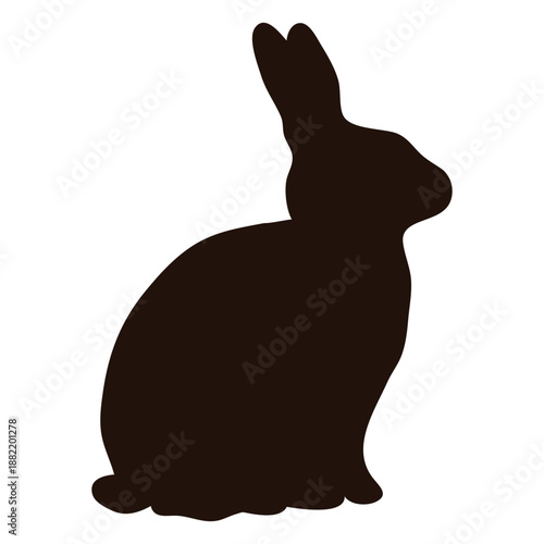 Rabbit animal sitting silhouette