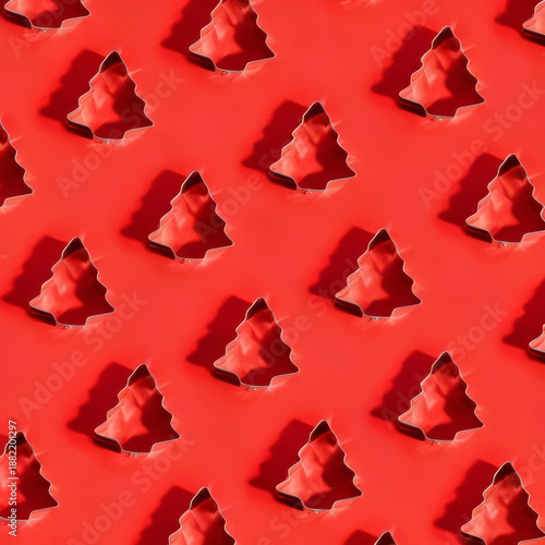 Wallpaper Mural Christmas background with cookies molds. Minimal Christmas background. Torontodigital.ca