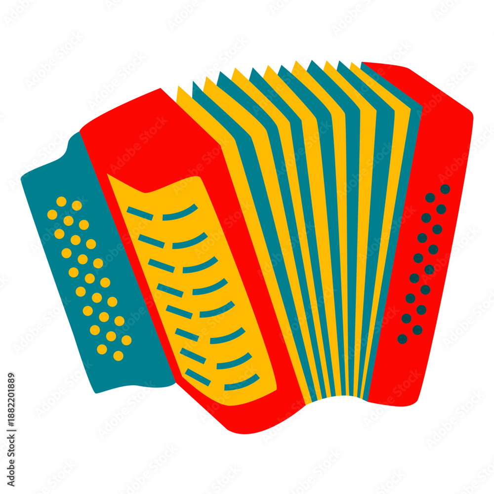 Φωτογραφία Colorful accordion instrument design
