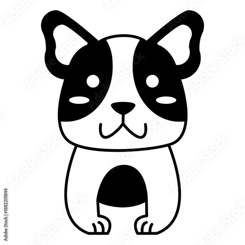 Cute blushed dog stroke