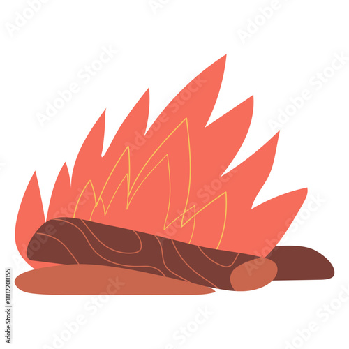 Lighten bonfire illustration
