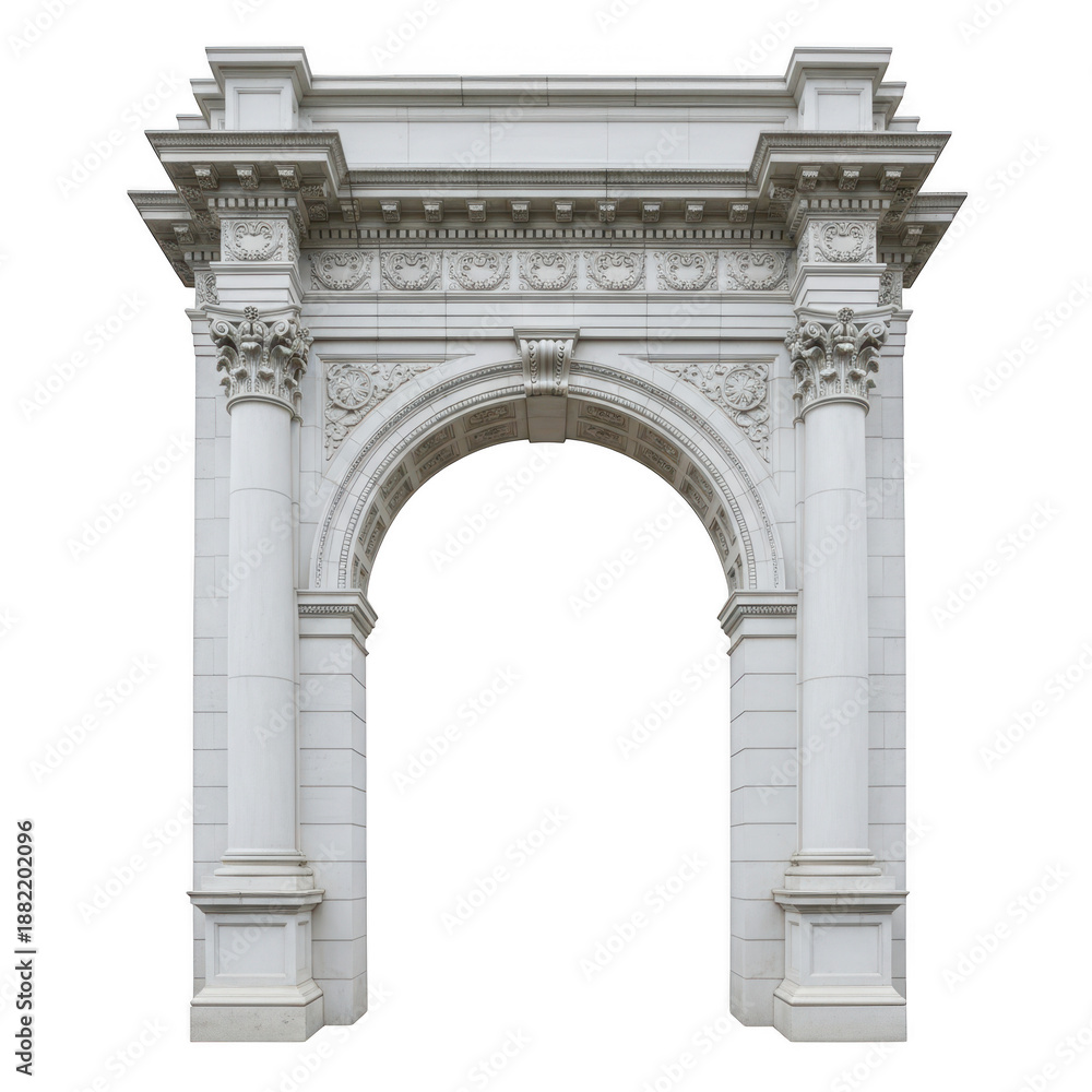 Fototapeta premium Classic archway design isolated on transparent background
