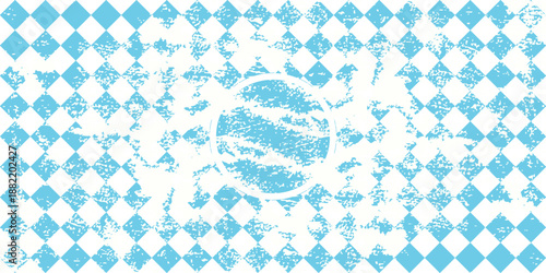 Texture with blue and white rhombus. Seamless banner for Bayern fabric. Vector Oktoberfest Bavarian pattern.