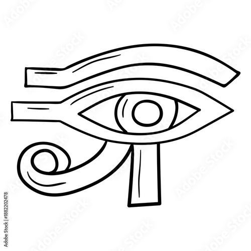 Hand drawn eye of horus stroke