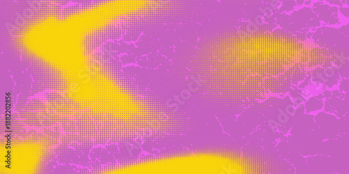 Grunge halftone gradient background. Faded grit noise texture. Colorful wallpaper. Retro pixelated backdrop. Anime or manga style comic overlay. Vector graphic design textured Grunge scratch template.