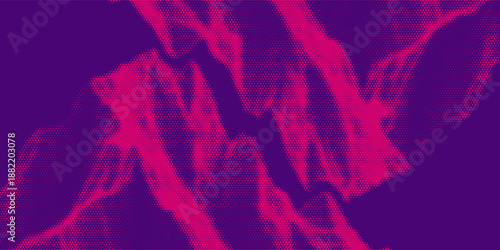 Grunge halftone gradient background. Faded grit noise texture. Colorful wallpaper. Retro pixelated backdrop. Anime or manga style comic overlay. Vector graphic design textured Grunge scratch template.