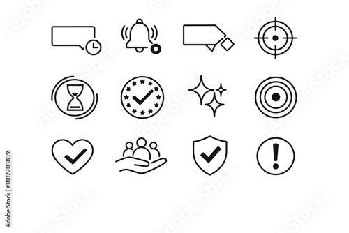 Icon vector indicator outline image awareness bell semantic simple seal generation compliance