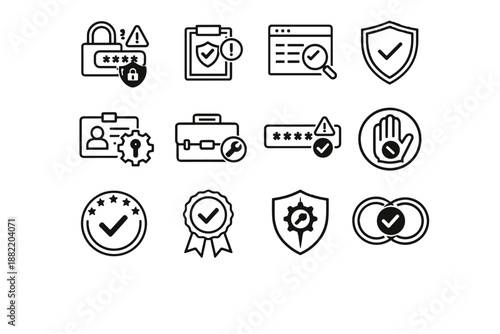 Generation governed icon badge warnings vector trail override enterprise image authentication simple