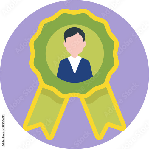 Represents professional recognition and achievement earned through career growth or promotion.