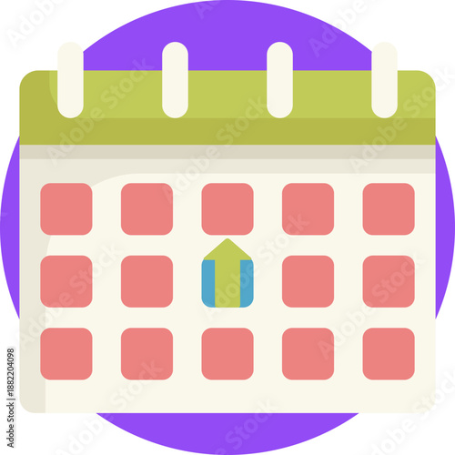 Indicates organizing work-related events, deadlines, and career advancement activities.