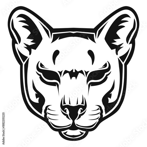 Cougar head high contrast